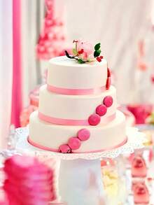 1pc Round White Foam Cake Model, Foam Model For Diy Cake Decorating Practice And Wedding Decorations, Flower Decorations, Cake Making, Baking Displays, Christmas Party Cakes, Valentine'S Day, Easter, Halloween, And Other Holiday Party Cake Decorations, And Hotel Cake Model Props