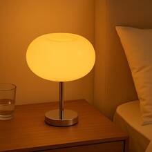 Modern Apple Glass Table Lamp Led Tricolor Light Usb Metal Base Bedside Nightstand Lamp Living Room Bedroom Home Decoration