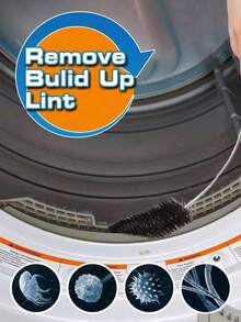 1pc Dryer Filter Cleaning Brush, Clothes Dryer Lint Brush Vent Trap Cleaner, Soft Duster, Long Refrigerator Coil Brush, Duct Cleaning Brush, Multi-Purpose Long Brush, Vacuum Brush, Home Essentials Cleaning Supplies, Cleaning Tools, Back To School,Kitchen,Bathroom,Home,Household Supplies - Multicolor - View 3