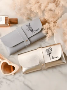 Personalized Leather Glasses Case, Soft Glasses Box, Bridesmaid Gift, Wedding Party Favors, Anniversary Gift, Mothers Day Gift, Gift For Her - Multicolor - View 5