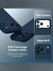 Funda de teléfono de unicolor versátil (azul marino/negro/rojo) | Material de textura de silicona líquida + forro interior suave | Recortes precisos y diseño minimalista de moda para protección contra impactos | Adecuado para compatible con Apple 17/17 Pro/17 Pro Max/17 Plus, compatible con Apple 16/15/14/13/12/11, S20-S25/Ultra, compatible con Redmi y otros modelos, esencial para entusiastas de la moda y usuarios de negocios, versión internacional, no la versión nacional - Azul - Ver 5