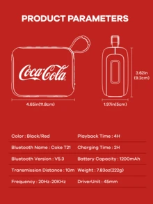 Coca Cola FANTECH Computer Speakers, Mini PC Speakers With Subwoofer, 2.1 Desktop Speaker With RGB Lights,USB Powered, Stereo Sound,Gaming Speaker With 3.5mm Aux Cable For Monitor/Laptop/Tablet, 1SET(2 Speaker) - Multicolor - View 11