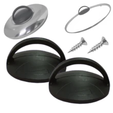 Kit 2 Universal Handles For Pot, Casserole, Kettle Lids - Black - View 1