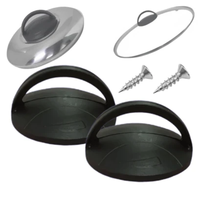 Kit 2 Pegador Pomel De Tampa Panela Caçarola Chaleira Puxador Universal