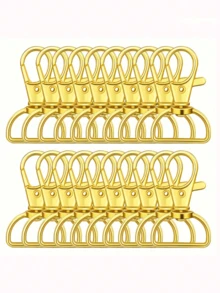 1-20 pièces Mousquetons pivotants avec anneau en D pour porte-clés, tour de cou et fabrication de sacs, accessoires de DIY en alliage de zinc avec rotation à 360°
