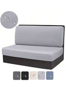 1Set(2pcs) Non-Slip Elastic Milk Silk Fabric Various Solid Colors Are Available RV Sofa Cover Pet Anti-Dirty And Dustproof RV Sofa Retractable Camper Dining Chair Cushion Cover, Made Of Spandex Fabric, Suitable For Outdoor Sofas, Restaurant Seats, Benches And Backrests Decorative Cover Spring, Summer, Autumn And Winter Four Seasons - Multicolor - View 14