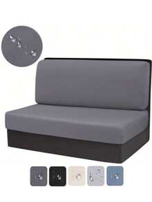 1Set(2pcs) Non-Slip Elastic Milk Silk Fabric Various Solid Colors Are Available RV Sofa Cover Pet Anti-Dirty And Dustproof RV Sofa Retractable Camper Dining Chair Cushion Cover, Made Of Spandex Fabric, Suitable For Outdoor Sofas, Restaurant Seats, Benches And Backrests Decorative Cover Spring, Summer, Autumn And Winter Four Seasons - Multicolor - View 15