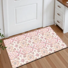 1pc Pattern Printed Rug, Faux Wool Mat - Highly Absorbent, Easy To Clean, Suitable For Home Decor, Farmhouse, Entryway, Indoor, Room, Kitchen, Dining Room, Small Office/Home Office, Sink, Laundry Room, Doormat, Kitchen Mat, Non-Slip Mat - Multicolor - View 21