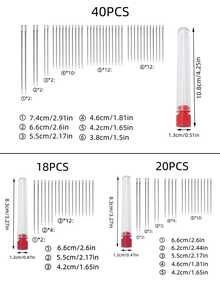 Assorted Large Eye Sewing Needles, Portable Plastic Bottle, Suitable For DIY Projects, Embroidery Supplies, Handicrafts