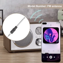 Radio Antenna 3.5Mm 4 Sections Telescopic FM Antenna Radio For Mobile Cell Phone Mp3 Mp4 Audio Equipment - màu đen - Xem 4