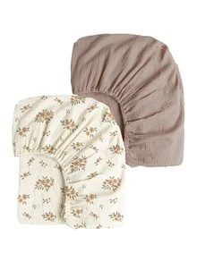 2 Pieces Infant Crib Bedsheet Set, Soft Breathable Baby Crib Mattress Cover, Essential For Newborns