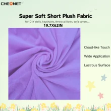 CHEONET 1片/2片/4片装超柔软弹力预裁毛绒面料 | 50x160厘米/19.7x62英寸,纯色,适用于DIY缝纫、工艺品、服装、家纺、拼布,仅限手洗 - 彩色 - 查看 73