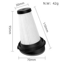 Replacement HEPA Filter Compatible With Rowenta ZR005202 X-Pert Vacuum Cleaner Accessories (4 Pcs)