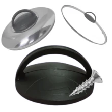 Kit 2 Universal Handles For Pot, Casserole, Kettle Lids - Black - View 4