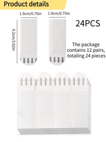 12/24/36Pairs(24/48/72 Pcs) Small Picture Hanging Strips Heavy Duty, Removable Hook And Loop Tape, No Damage Picture Frame Hangers, Adhesive Strips For Hanging And Wall Decor Without Nails.House Decor Bathroom Accessories House Decor Strips Wall Stickers Self Adhesive Wallpaper Photo Frame For Wall Picture Hanging Hook And Loop Strips Picture Hanging Strips Hook And Loop Dots Hook And Loop