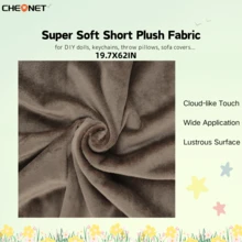 CHEONET 1片/2片/4片装超柔软弹力预裁毛绒面料 | 50x160厘米/19.7x62英寸,纯色,适用于DIY缝纫、工艺品、服装、家纺、拼布,仅限手洗 - 彩色 - 查看 72