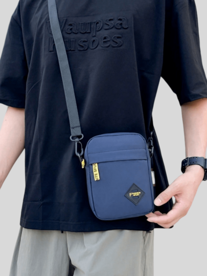 حقيبة صدر من النايلون للرجال، حقيبة خصر، حقيبة كتف، حقيبة متقاطعة الجسم، مناسبة للسفر والعطلات والتنقل اليومي، بسيطة، شخصية، أنيقة، رياضية، رجعية، للأعمال، متعددة الاستخدامات، مقاومة للماء والخدش، متينة، متعددة الأغراض، متعددة الأقسام، تخزين منظم، حقيبة متقاطعة الجسم