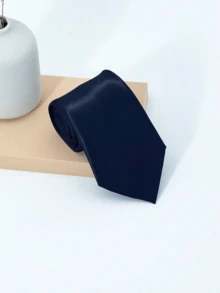 1 corbata de hombre, corbata de unicolor con cara fresca, de moda, simple y versátil, adecuada para bodas, celebraciones y trajes diarios, apta para todas las estaciones