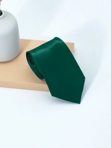 1 corbata de hombre, corbata de unicolor con cara fresca, de moda, simple y versátil, adecuada para bodas, celebraciones y trajes diarios, apta para todas las estaciones