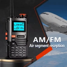 Baofeng UV-K61 Radioaficionado portátil bidireccional de largo alcance, multibanda, inalámbrico, frecuencia de escaneo AM 999CH, banda aérea - Negro - Ver 6