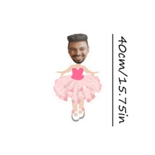 个性化肖像定制趣味抱枕，沙发装饰靠垫 - 美丽的公主造型，创意礼物，适合周年纪念日、生日、情人节、母亲节 - 定制人脸设计抱枕，亲爱的睡眠伴侣枕。