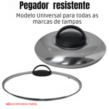Kit 2 Universal Handles For Pot, Casserole, Kettle Lids - Black - View 2