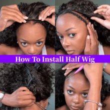 ZHENDEFA 3-In-1 Reversible Jerry Curl Wig, Real Human Hair, Seamless Flip-Over Wig With Adjustable Drawstring, Suitable For Beginners, Wet Wave Headband Wig, Women