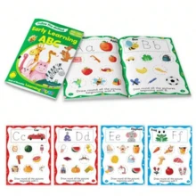 Cuaderno de práctica de escritura a mano del alfabeto y números en inglés, adecuado para el entrenamiento de caligrafía de estudiantes, recompensas para estudiantes - Multicolor - Ver 10