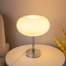 Modern Apple Glass Table Lamp Led Tricolor Light Usb Metal Base Bedside Nightstand Lamp Living Room Bedroom Home Decoration