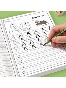 32 Pages Children's ABC Letter Tracing Workbook | Suitable For Preschool And Kindergarten A-Z Letter Practice | Fun Early Writing Book With Drawing Pages, Copybook, Magic Words, Beautiful Gift, Exercise Book, Interesting, Durable English Writing Book - 彩色 - 查看 3
