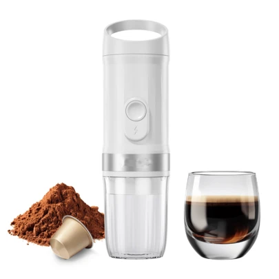 BDQ Nano Portable Electric Espresso Machine, Travel Coffee Maker For Camping, Car Coffee Maker Self-Heating With USB-C, With Ground Coffee & NS Capsule For RV, Hiking, Office