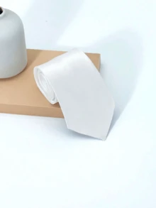 1 corbata de hombre, corbata de unicolor con cara fresca, de moda, simple y versátil, adecuada para bodas, celebraciones y trajes diarios, apta para todas las estaciones