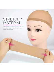 4pcs Wig Caps, Stretchy Nylon Wig Caps, Lace Front Wig Caps For Women, Suitable For Home, Performance, Wedding, All Seasons