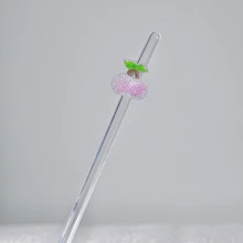 1PC Reusable Straw Set, Christmas Gift Decorative Glass Tube, Easy To Clean, Curved Glass Tube, Suitable For Juice Cocktail Milkshake, Lemonade, Coffee, Milkshake, Straw Cap Straw, Straw, Cup, Straw, Cup - Multicolor - View 3