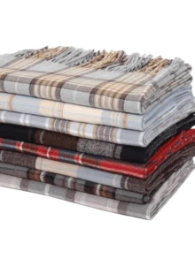 1pc Plaid Scarf, Warm Long Scarf With Tassels, Unisex Design, Winter