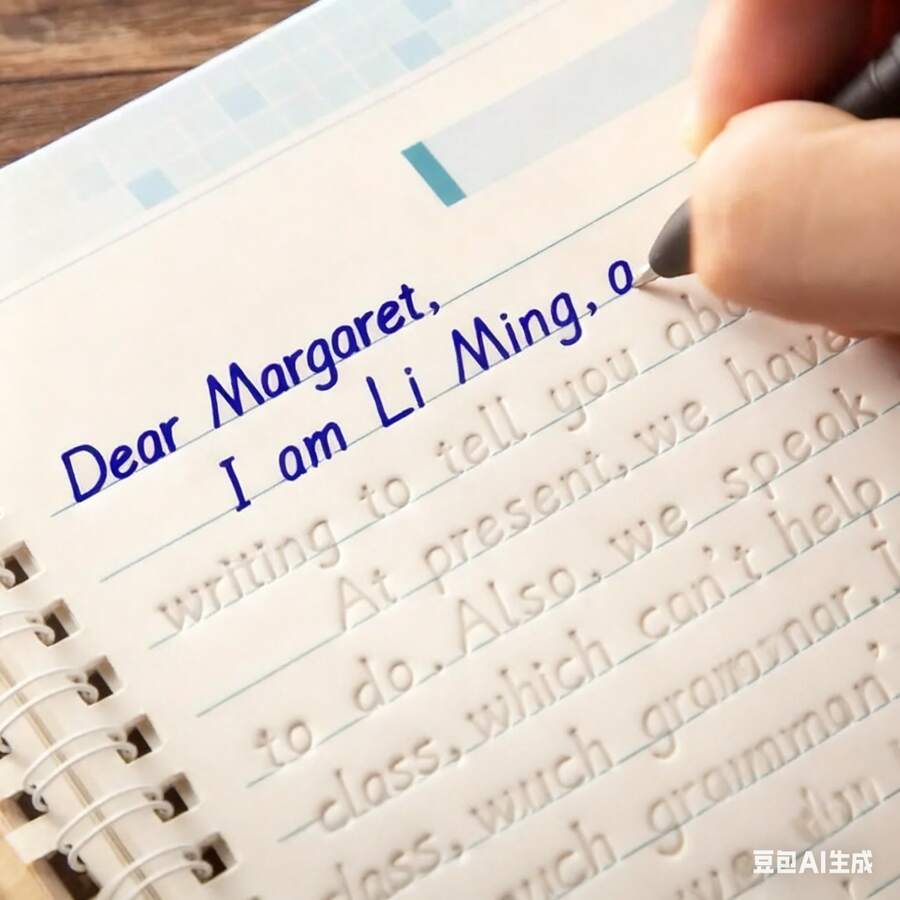 1pc 3D Groove Calligraphy Practice Book - English Alphabet & Words - Reusable - Full Score Writing Practice - Multicolor - View 1