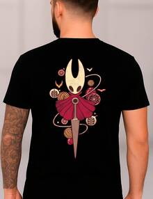 Hollow Knight Silksong Metroidvania T-Shirt Game Video Game Geek Nerd Gamer Comfort Style 100% Cotton Unisex Plus Size Casual Shirt Men Women Streat Casual Streatwear Immediate Shipping - màu đen - Xem 3