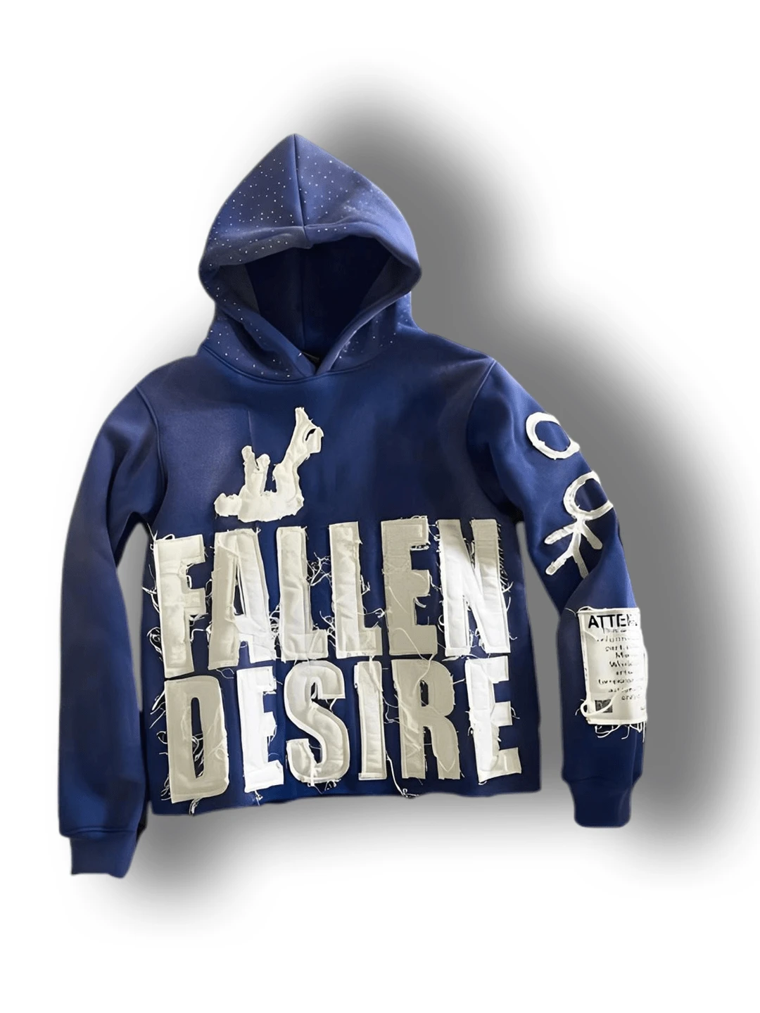 Y2k Hoodie Letter Graphic Long Sleeve Hoodie Vintage Hipster Loose Fit Hooded Sweatshirt  Fall/Winter Daily Hoodie - Màu xanh lam - Xem 1