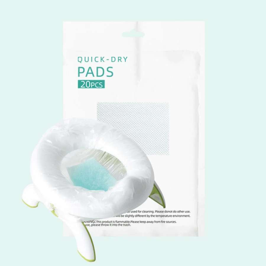 20pcs Potty Liners, 600ML Water Super-Absorbent Potty Bags, Thick & Tear-Resistant, Drawstring Opening & Easy To Tie, Fits Most Potty Chairs,16cm*12cm