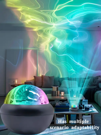 1PC Orleans Projector Night Light - LED Night Light With Remote Control, USB Powered Northern Lights Mood Light For Bedroom Decor And Home Decoration, Color Changing Background Light With Vivid Northern Lights Effect For Cozy Home Decor, Bedroom Light Projector