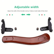 1/2pcs Adjustable Maple Wood Violin Shoulder Rest With Comfortable Pad - 3/4-4/4 Maple, 1/2-1/4-1/8 Maple, Durable Wooden, Precisely Tuned To Enhance Playing Experience, Violin Accessories, Musical Instrument Accessories, Comfortable And Stable, Sturdy, Durable, Fully Adjustable, String Instrument Accessories, Suitable For Beginners And Musicians, Suitable For Indoor And Outdoor, Outdoor Performance, Suitable For Collectors, Room Decor, Perfect Gift For Music Lovers, Valentine's Day/Birthday/New Year/Holiday