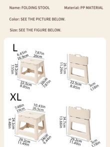 1 pieza Taburete plegable, de plástico ligero y resistente, taburete plegable ajustable, adecuado para el hogar, la cocina, el baño, el dormitorio, silla de viaje portátil para exteriores y pesca, banco pequeño multiusos antideslizante, fácil de almacenar - Disponible en varios colores