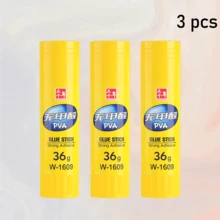 WUQIANNIAN [wqn] Juego De 3 Barras Adhesivas Sin Formaldehído, Suministros De Oficina Adhesivo Sólido Hecho A Mano Dy, Papel Adhesivo, Suministros De Proceso De Alta Viscosidad, Material Escolar - 9g-15g-21g-36g
