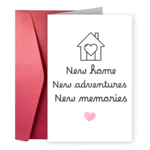 1pc Housewarming Card - "New Home, New Adventures, New Memories" Design, Decorated With Heart And House Patterns - Perfect Congratulatory Gift For New Homeowners, Housewarming Gift - Multicolor - View 10