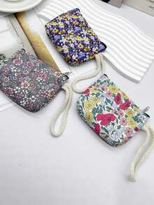 6pcs/Set Fashion Mini Corduroy Coin Purses With Keychain - Casual & Stylish, Suitable For Storing Keys, Cables, Coins And Rings - Easy To Clean And Washable - Multiple Colors Available, Perfect Gift For Friends, Great Value. Can Also Be Used As Cable Organizer, Minimalist Mini Bag, Sanitary Pad Pouch, Makeup Bag, Holiday/Winter Cosmetic Storage, Back To School Supplies, Etc.