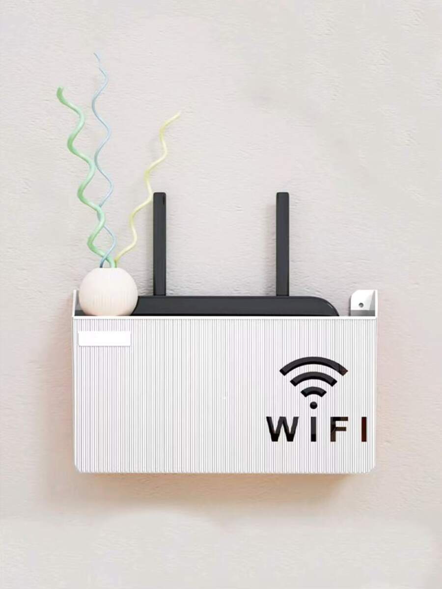 1 Hộp lưu trữ bộ định tuyến WiFi treo tường – Trang trí nhà hiện đại mùa thu, Tổ chức phòng tiết kiệm không gian với quản lý cáp, Kệ treo tường thẩm mỹ cho phòng khách, phòng ngủ và văn phòng – Phụ kiện cải thiện nhà cửa năm 2025 - Nhiều màu - Xem 1