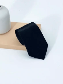 1 corbata de hombre, corbata de unicolor con cara fresca, de moda, simple y versátil, adecuada para bodas, celebraciones y trajes diarios, apta para todas las estaciones