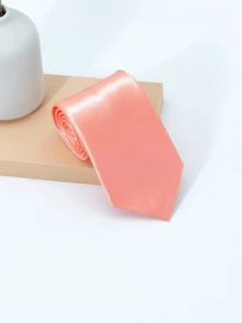 1 corbata de hombre, corbata de unicolor con cara fresca, de moda, simple y versátil, adecuada para bodas, celebraciones y trajes diarios, apta para todas las estaciones