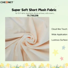 CHEONET 1片/2片/4片装超柔软弹力预裁毛绒面料 | 50x160厘米/19.7x62英寸,纯色,适用于DIY缝纫、工艺品、服装、家纺、拼布,仅限手洗 - 彩色 - 查看 60