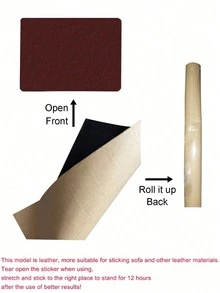 1 cuộn băng keo sửa chữa da, miếng vá da tự dính, thích hợp cho ghế sofa, ghế dài, đồ nội thất, ghế xe hơi, bộ dụng cụ sửa chữa vết rách da, chất phục hồi da tự dính, có thể cắt tỉa, sửa chữa ghế sofa, thích hợp cho khách sạn/nhà hàng/văn phòng/không gian thương mại, xưởng và cửa hàng. - Nhiều màu - Xem 8